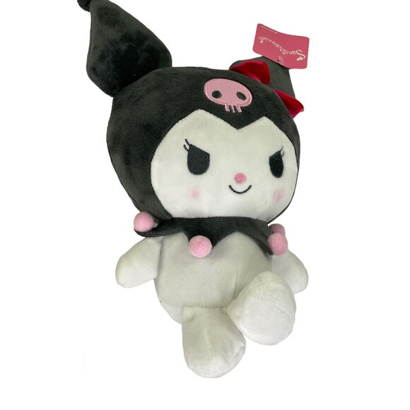 Kuromi Sanrio Plush Toy Stuffed Animal Bow 12" Soft Cinnamoroll Japan Bow Skull - Picture 3 of 12